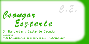 csongor eszterle business card